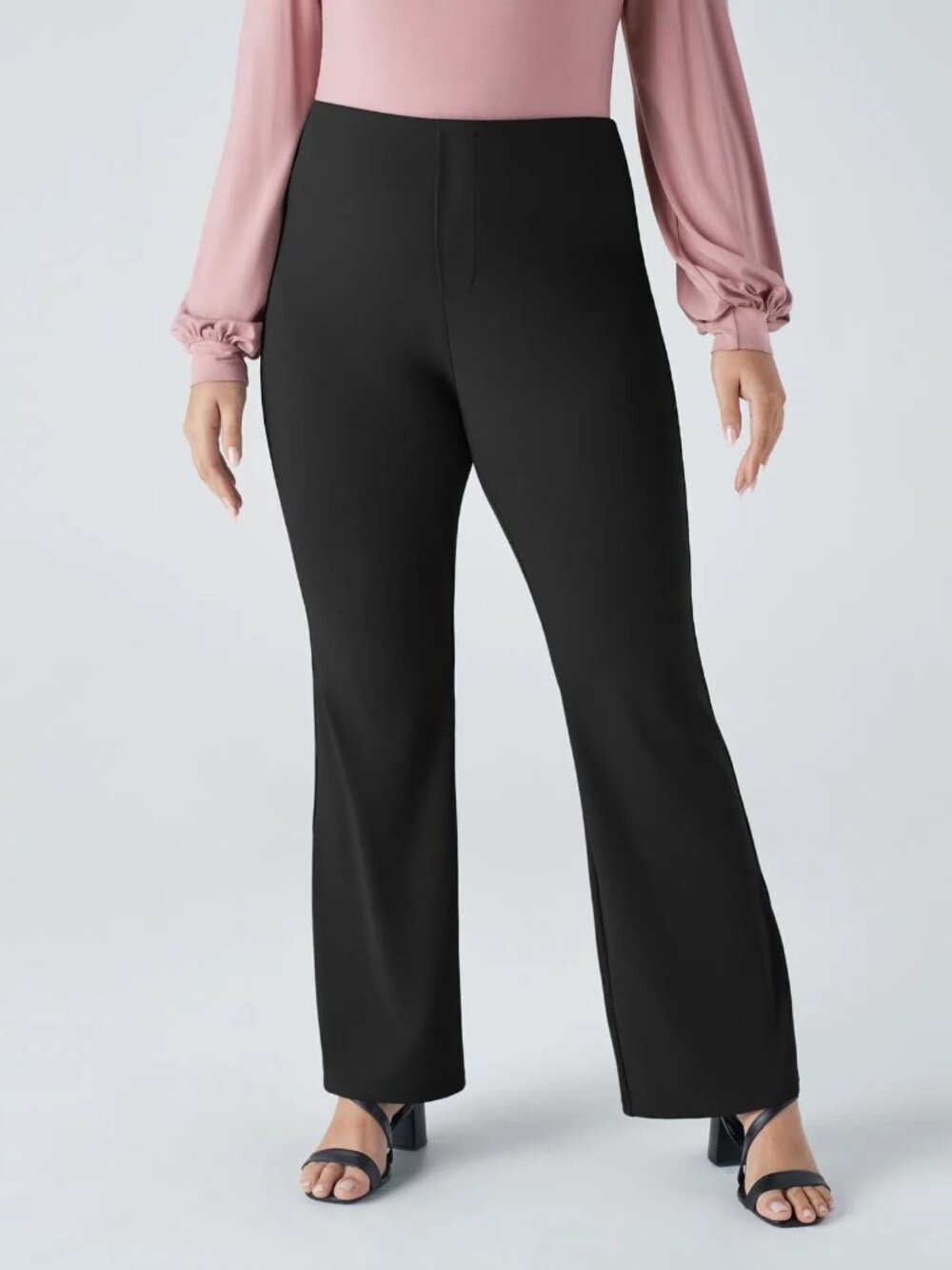 Women's Plus 1X Black Halara Flex High Waist Pocket Work Pants 50% off Retail